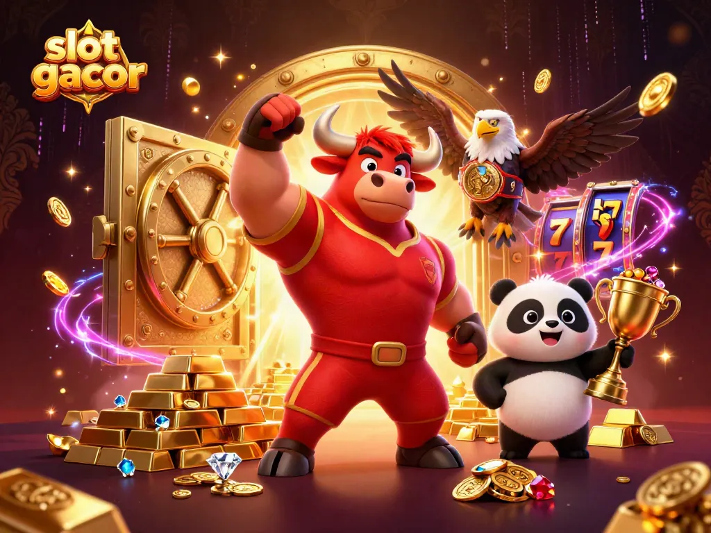 Engage in thrilling gameplay with slot gacor illustrations showcasing victory and prizes.