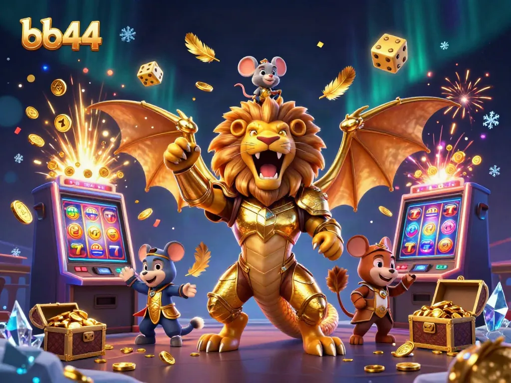 Experience thrilling jackpots at bb44 with a vibrant casino scene featuring magical elements.