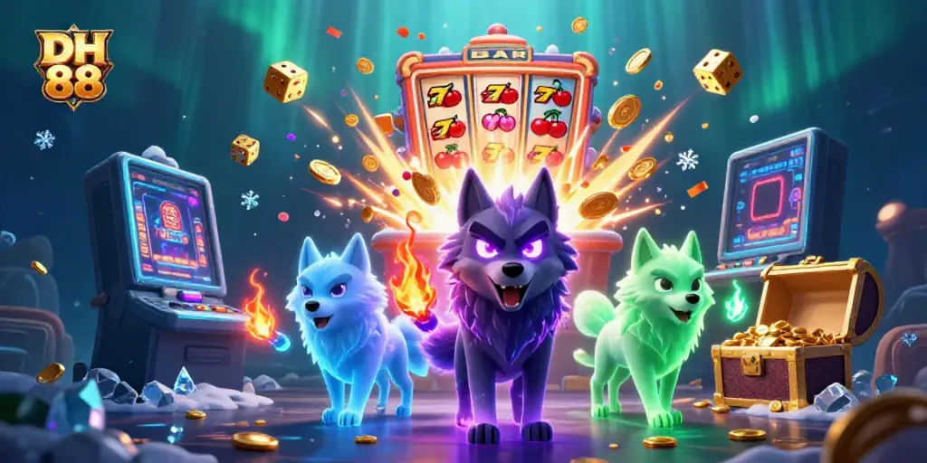 Jackpot excitement at DH 88 with a spectral wolf leader and dynamic casino elements